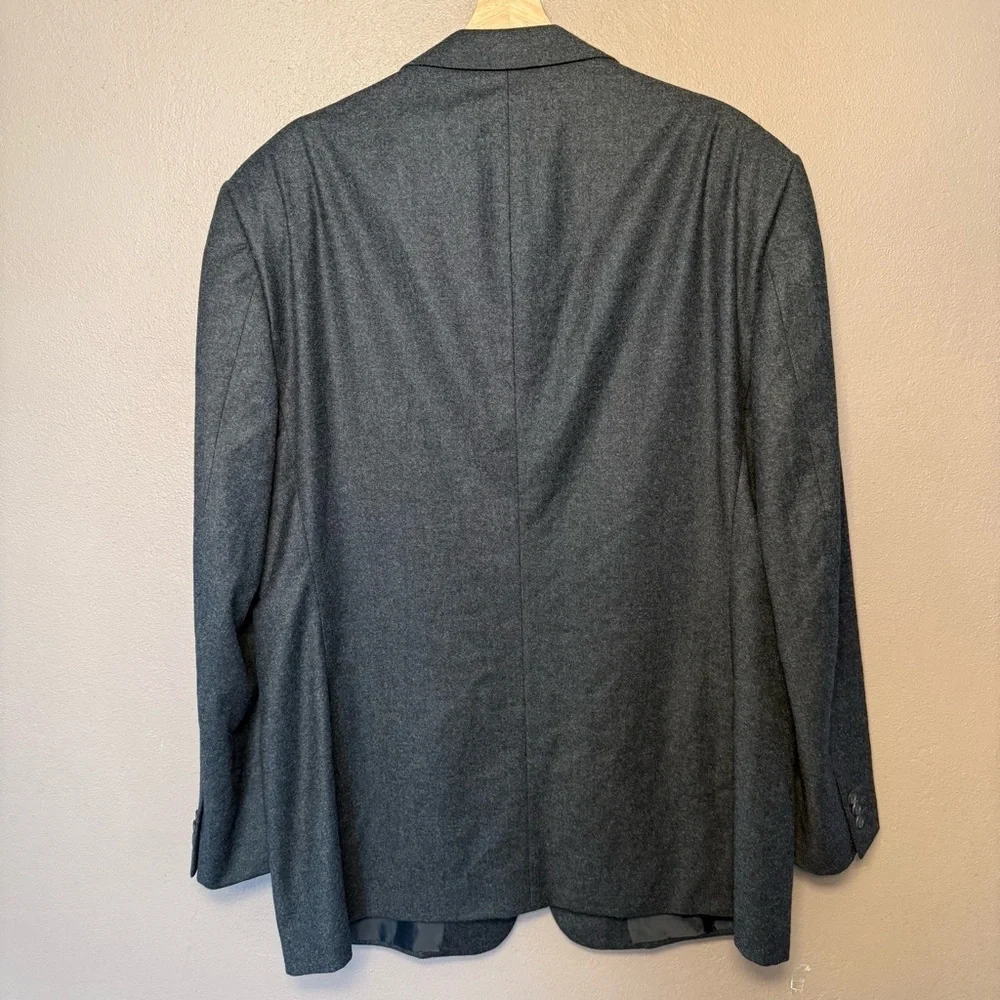 Giorgio Armani Classico Charcoal Gray Black Men's Wool & Cashmere Blazer 44R